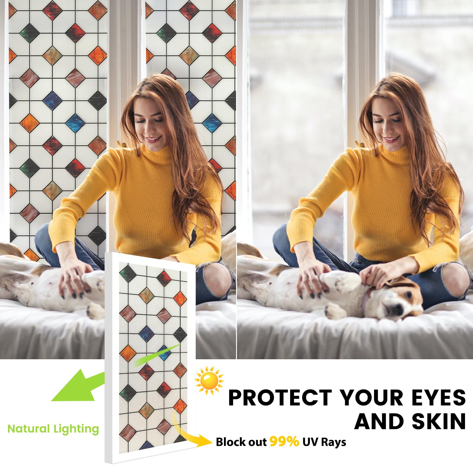 DKTIE waterproof window film stands up to bathroom humidity