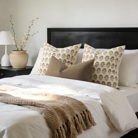 DKwizme Farmhouse Floral Pillow Cover Set—two covers for easy styling.