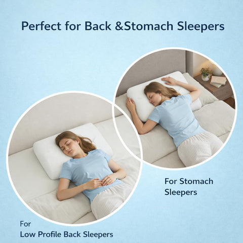 DLIGHT BD Ultra Slim 2.7-inch pillow certifications label indicates safe materials.