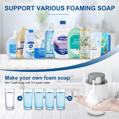 Dlirho white ceramic dispensers enhance countertops with durable, rust-free construction.