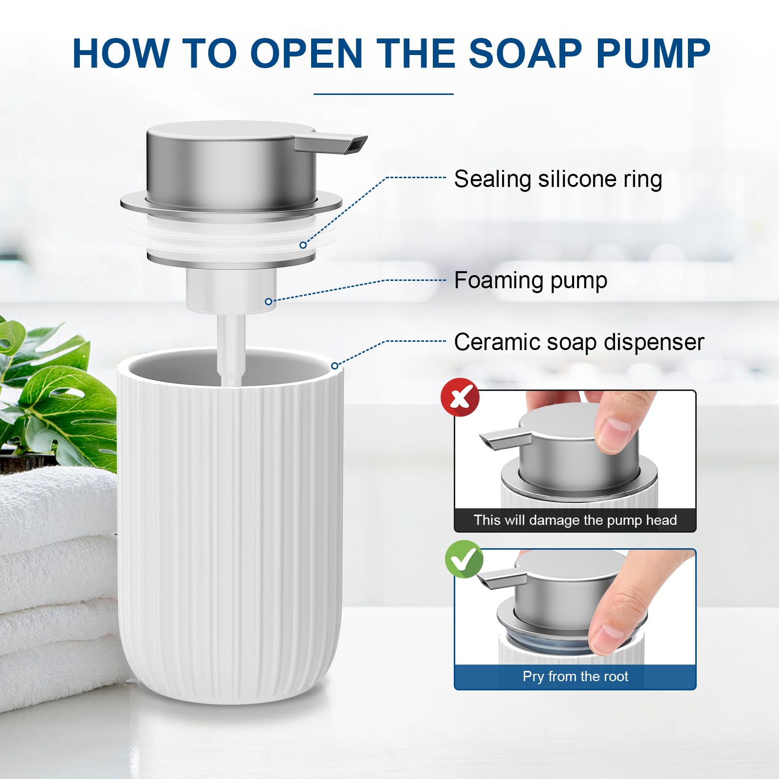 Dlirho two-pack white dispensers displayed for coordinated bathroom and kitchen setup.
