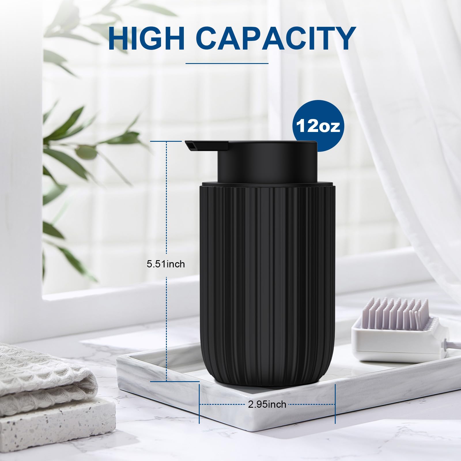 Dlirho ceramic foaming soap dispenser in bathroom decor with modern styling