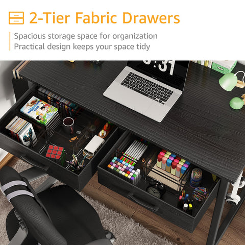 DLisiting desk with adjustable leg pads protects floors and reduces wobble.
