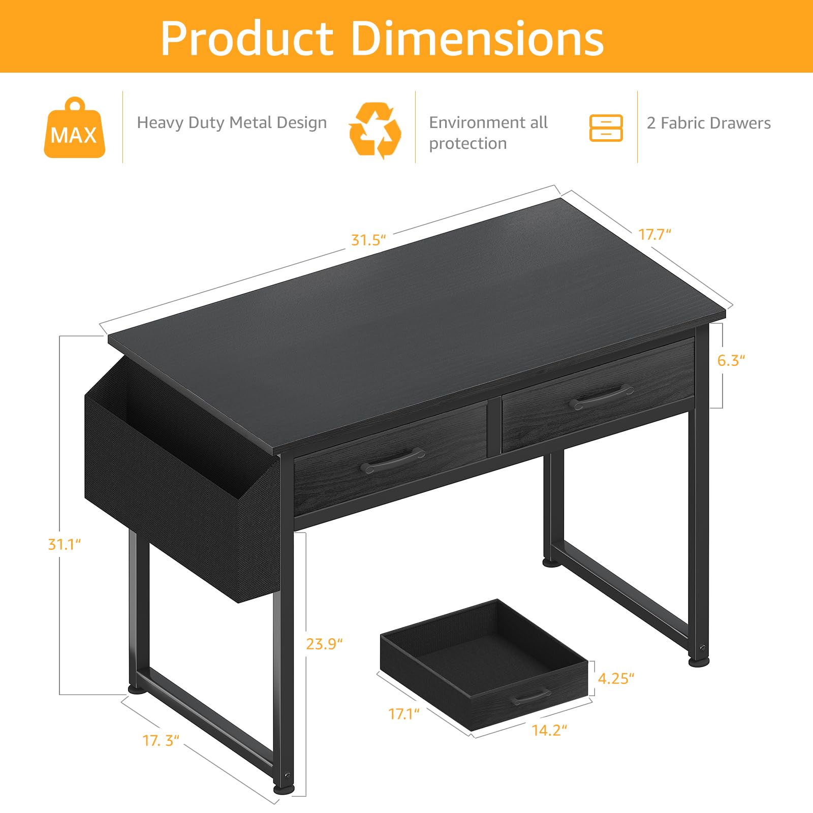 DLisiting study-writing table with clean wood surface for focused work.