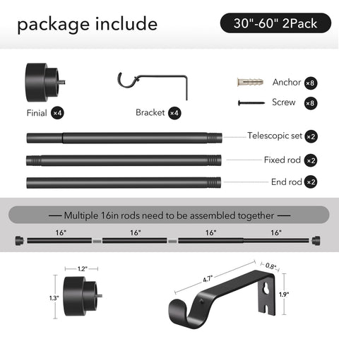 DMDG modern decor curtain rod enhancing room aesthetics