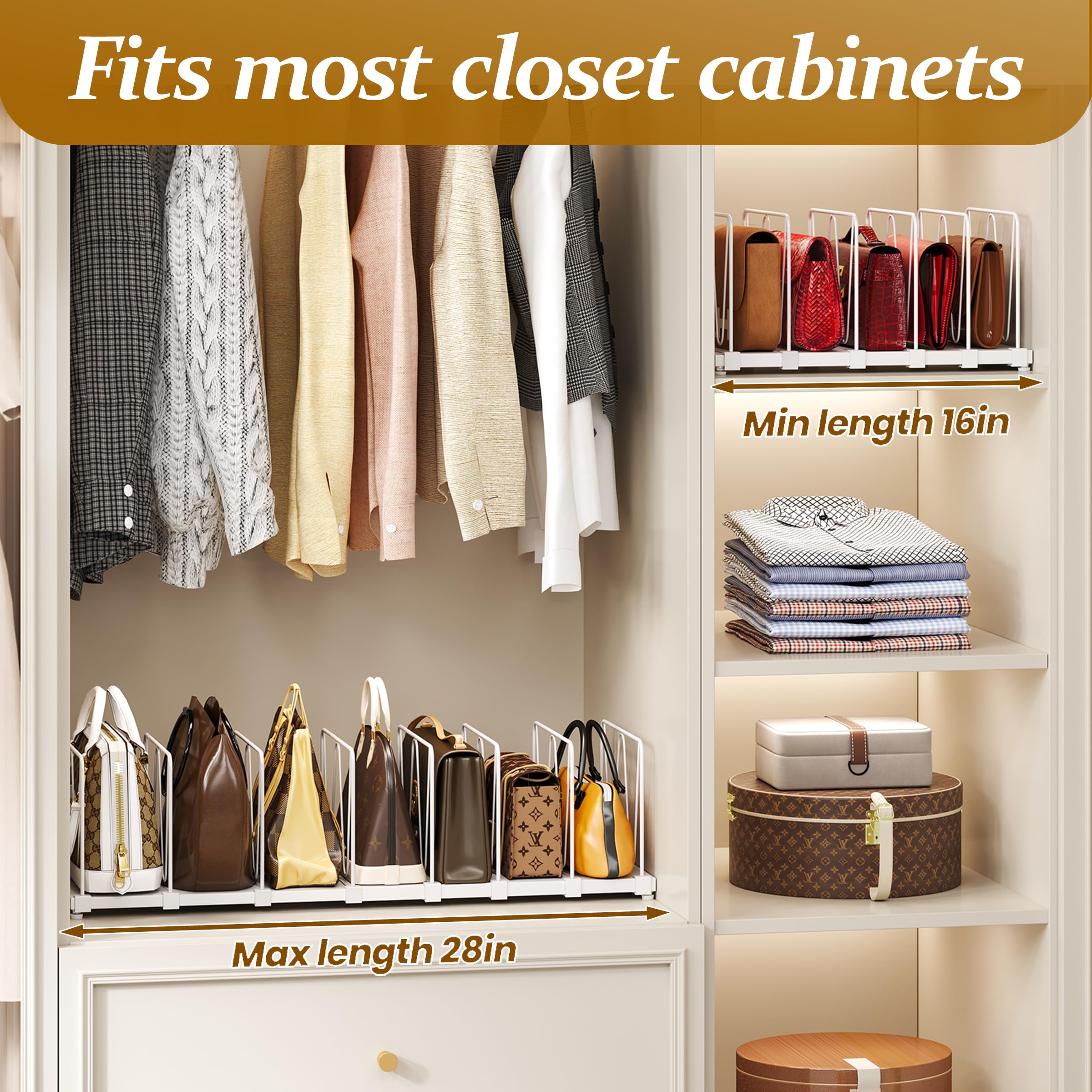 Dmevkic white iron design suits closets, cabinets, and walk-in spaces.