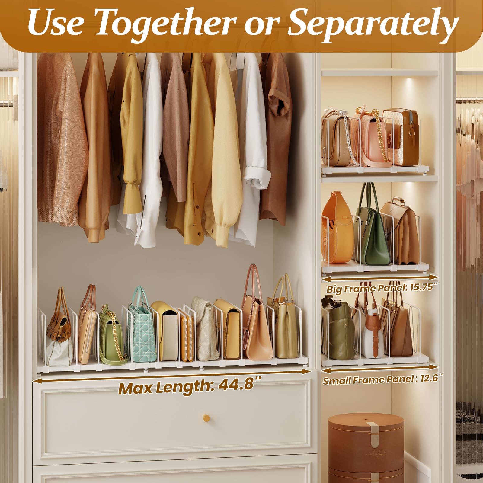 Dmevkic purse organizer drawer compatibility for neat storage.
