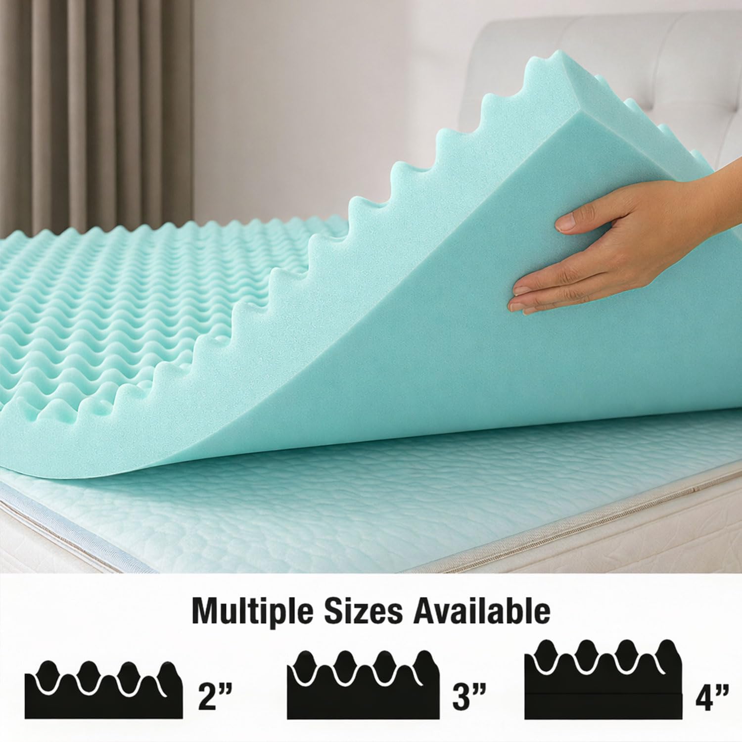 DMI breathable air circulation mattress pad promotes cooler rest.