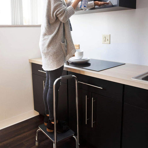 DMI Step Stool supports 300 pounds with a wide base.