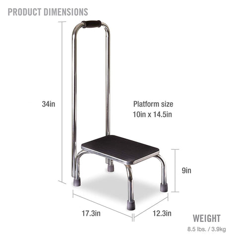 DMI Step Stool non-slip platform provides secure grip during use.