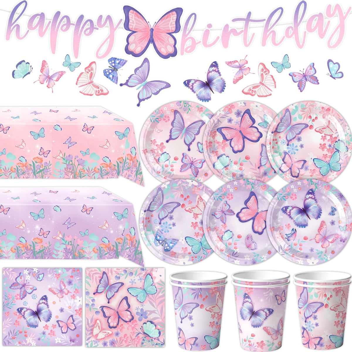 DMIGHT butterfly plates 9inch—vibrant color for quick, easy mealtimes.