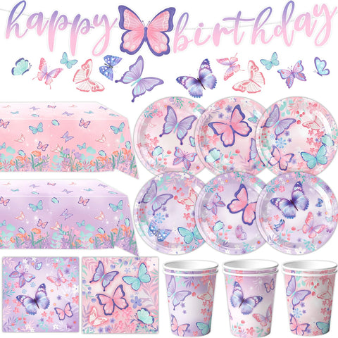 DMIGHT butterfly plates 9inch—vibrant color for quick, easy mealtimes.