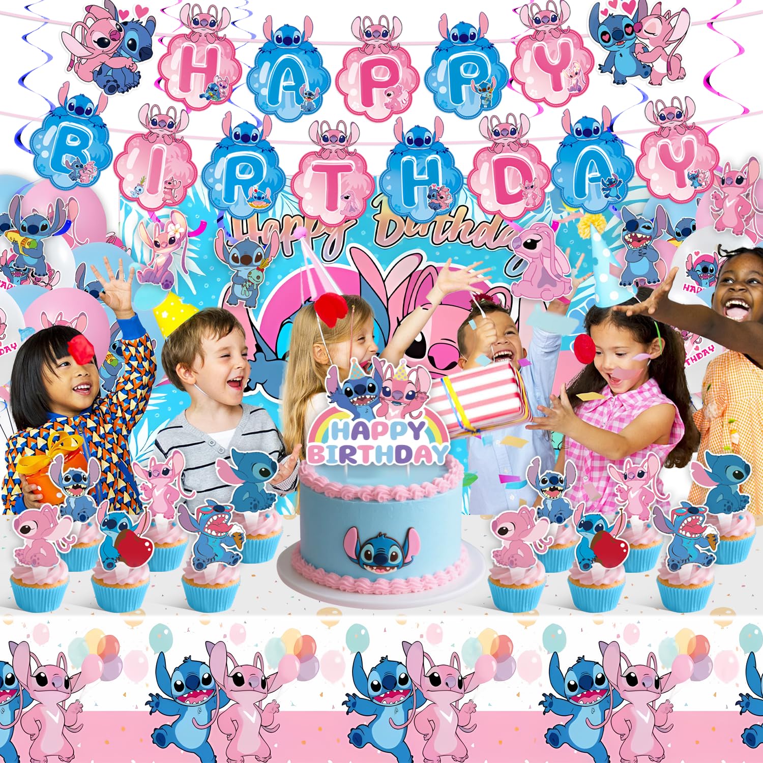 DMORED Stitch balloons provide vibrant latex decor for celebrations.