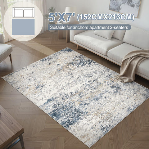 DMOYEST living room setup featuring the area rug