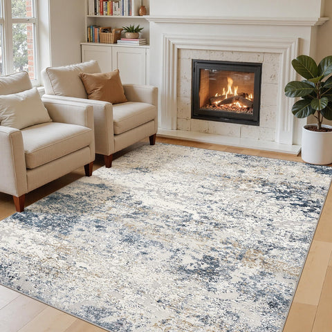 DMOYEST machine washable area rug ready for easy cleaning