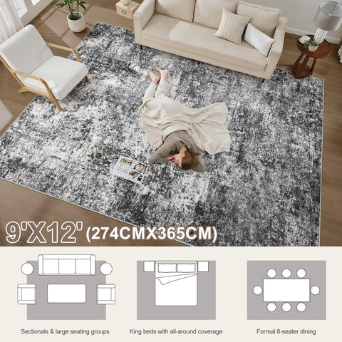 DMOYEST machine washable rug simplifies cleaning and care