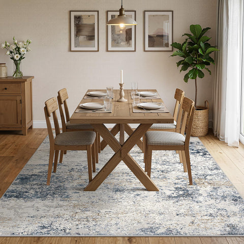 DMOYEST rug with non-slip backing helps keep it in place on floors