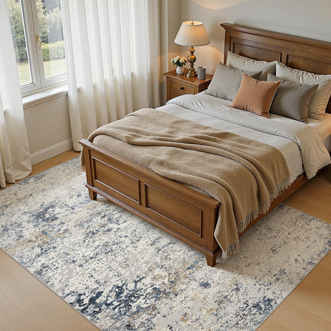 DMOYEST rug close-up showing soft texture and plush feel underfoot