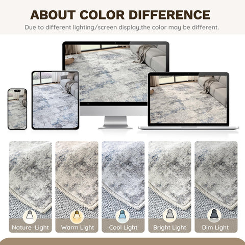 DMOYEST high-traffic area rug for home office and family rooms.