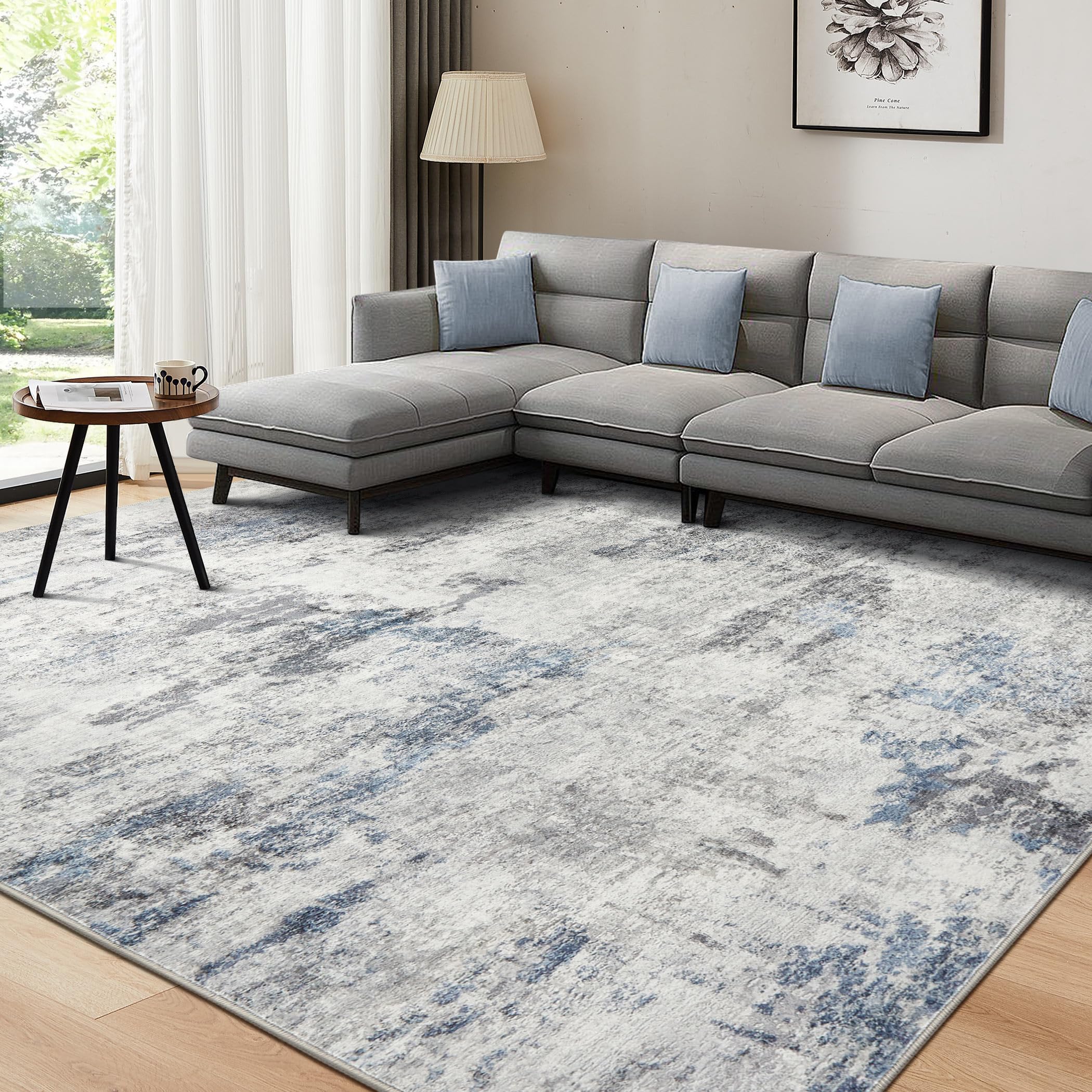 DMOYEST non-slip backing keeps rug secure on hard floors.