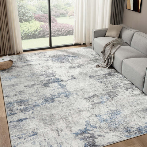 DMOYEST soft low-pile rug closeup showing plush texture underfoot.