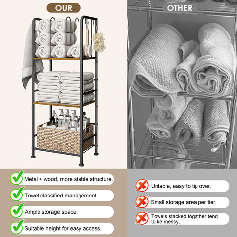 Dmticoasis compact freestanding rack saves space in small bathrooms