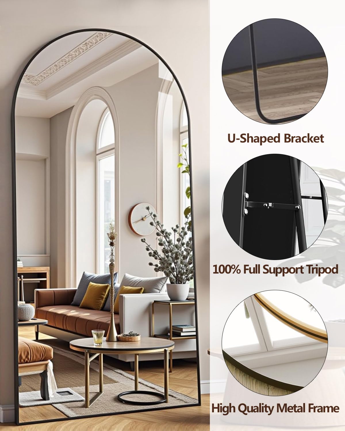 DMWOODFL aluminum frame with slim profile for modern durability