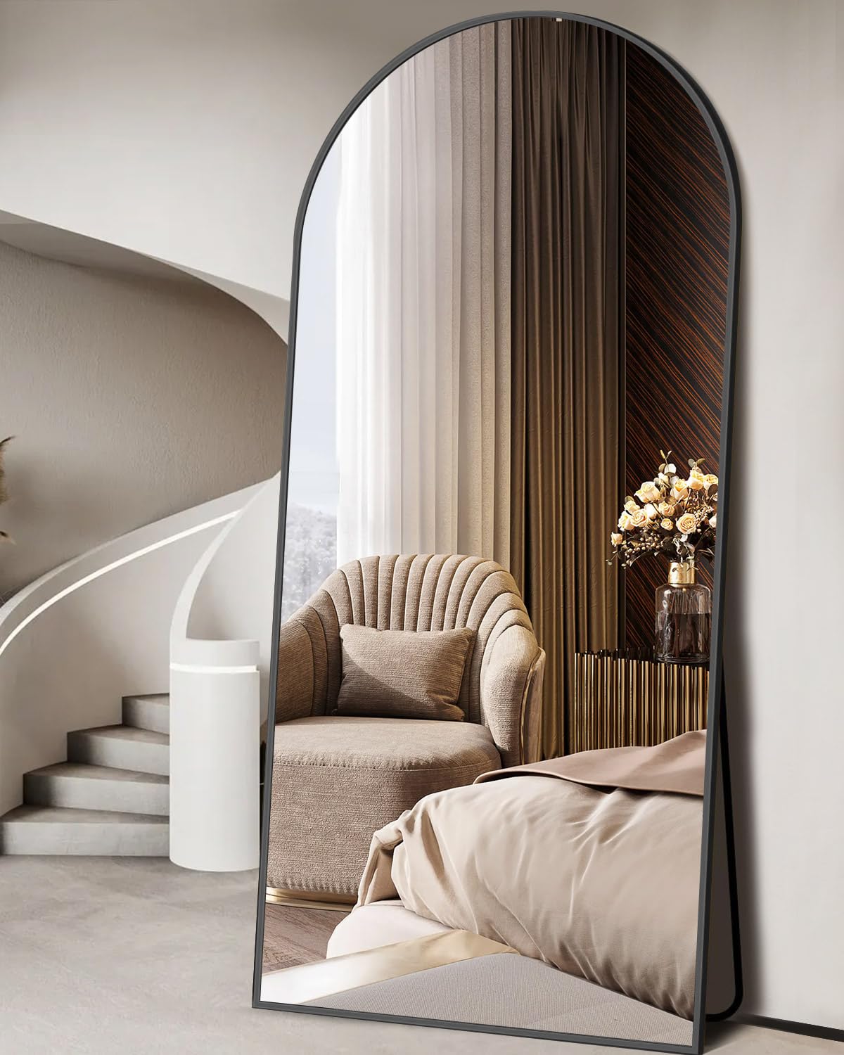 DMWOODFL bedroom dressing area mirror for outfit planning