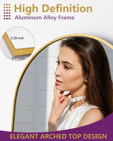 DMWOODFL freestanding or wall mount mirror with versatile placement options