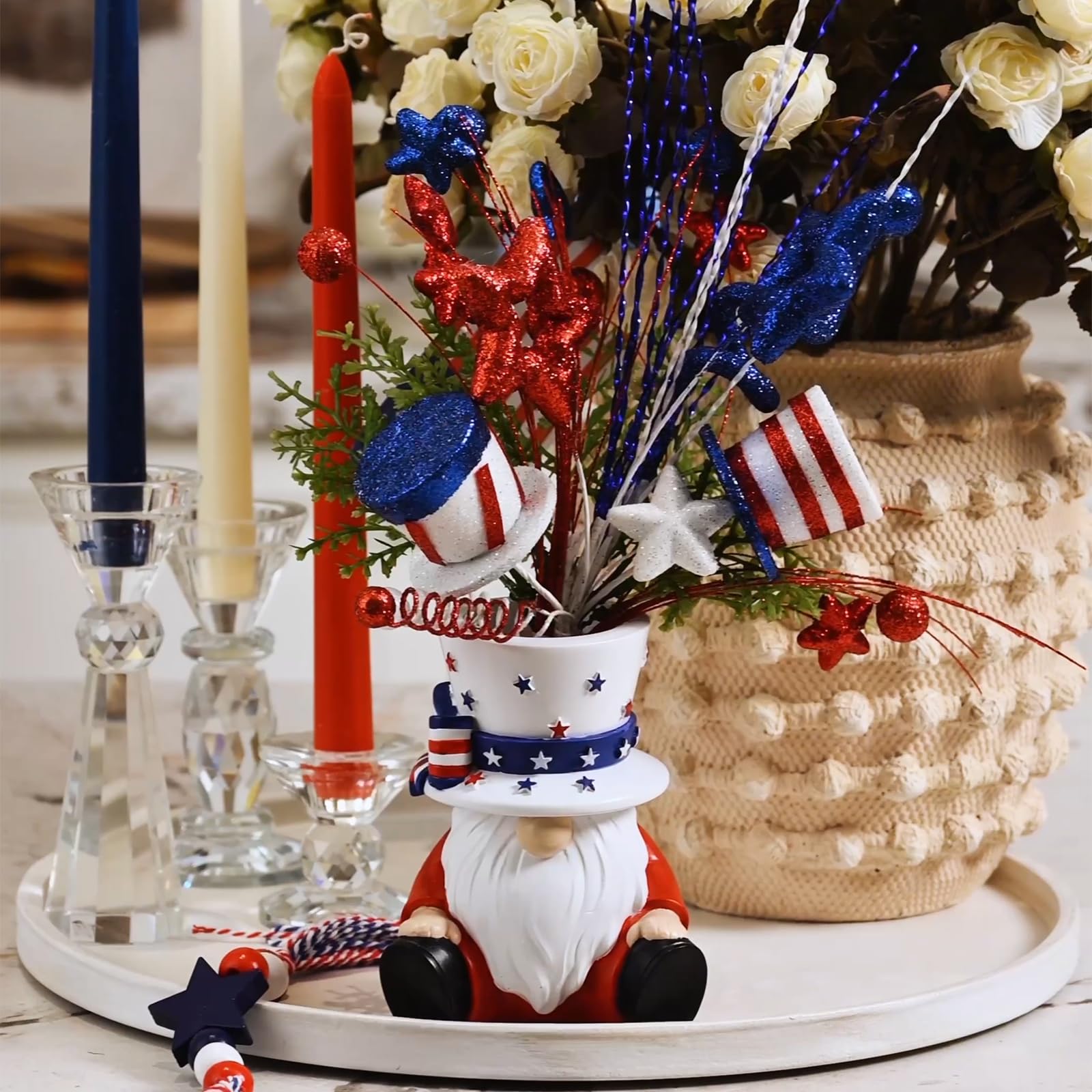 DN DECONATION table decor for Independence Day, Memorial Day and seasonal displays.