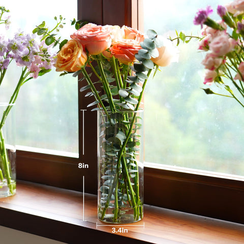 DNANAOL clear glass vase for hurricane centerpieces on tables