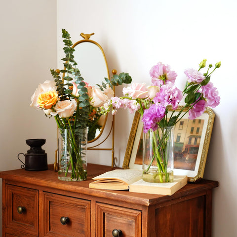 DNANAOL cylinder vases for floating candles create a serene centerpiece