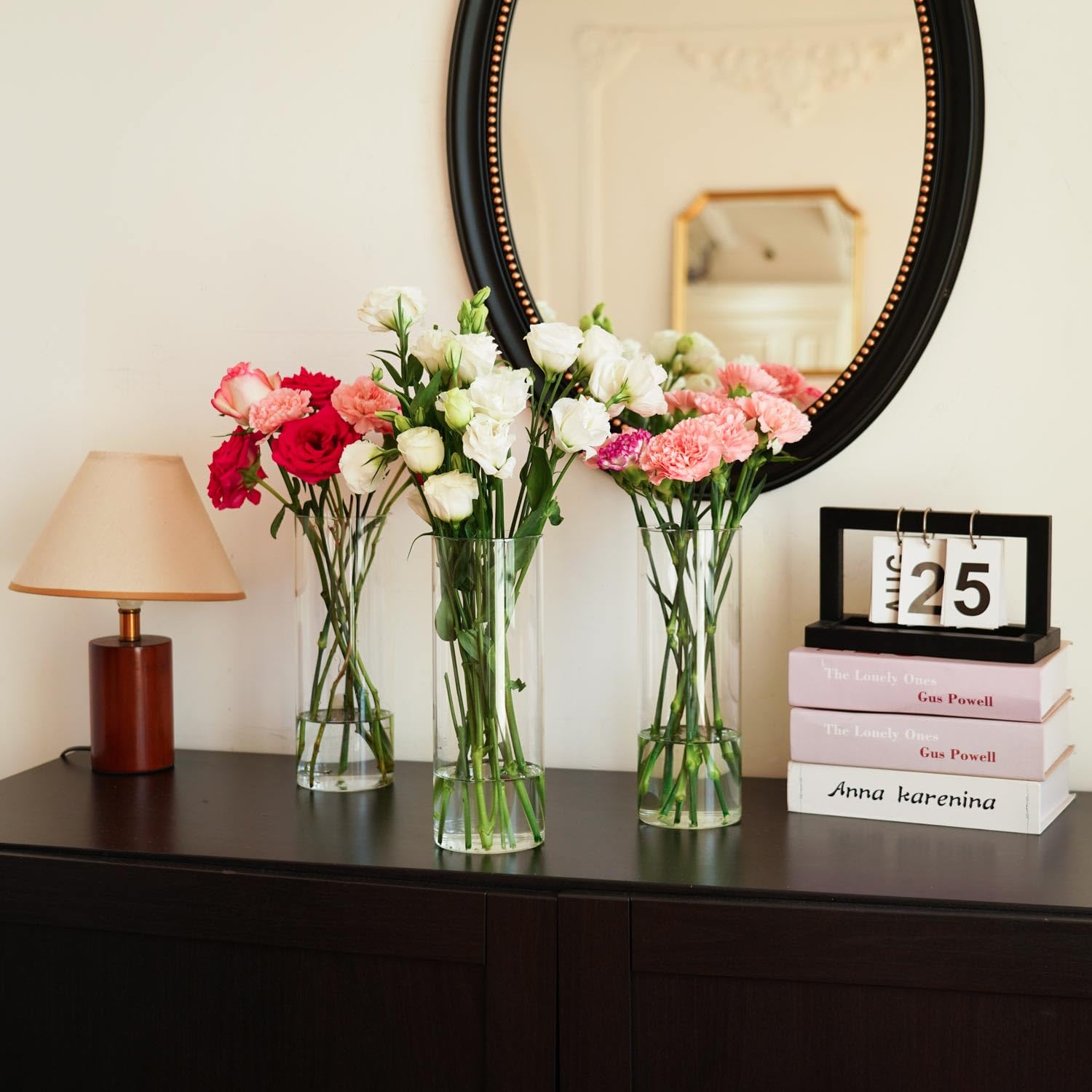 DNANAOL floating candle vase setup creates ambient centerpieces.