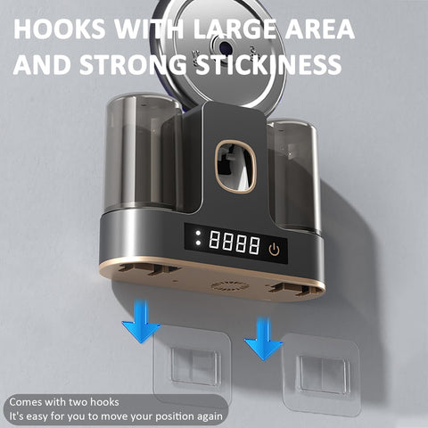 DNEXIMG easy-install wall mount shows adhesive backing and relocation stickers