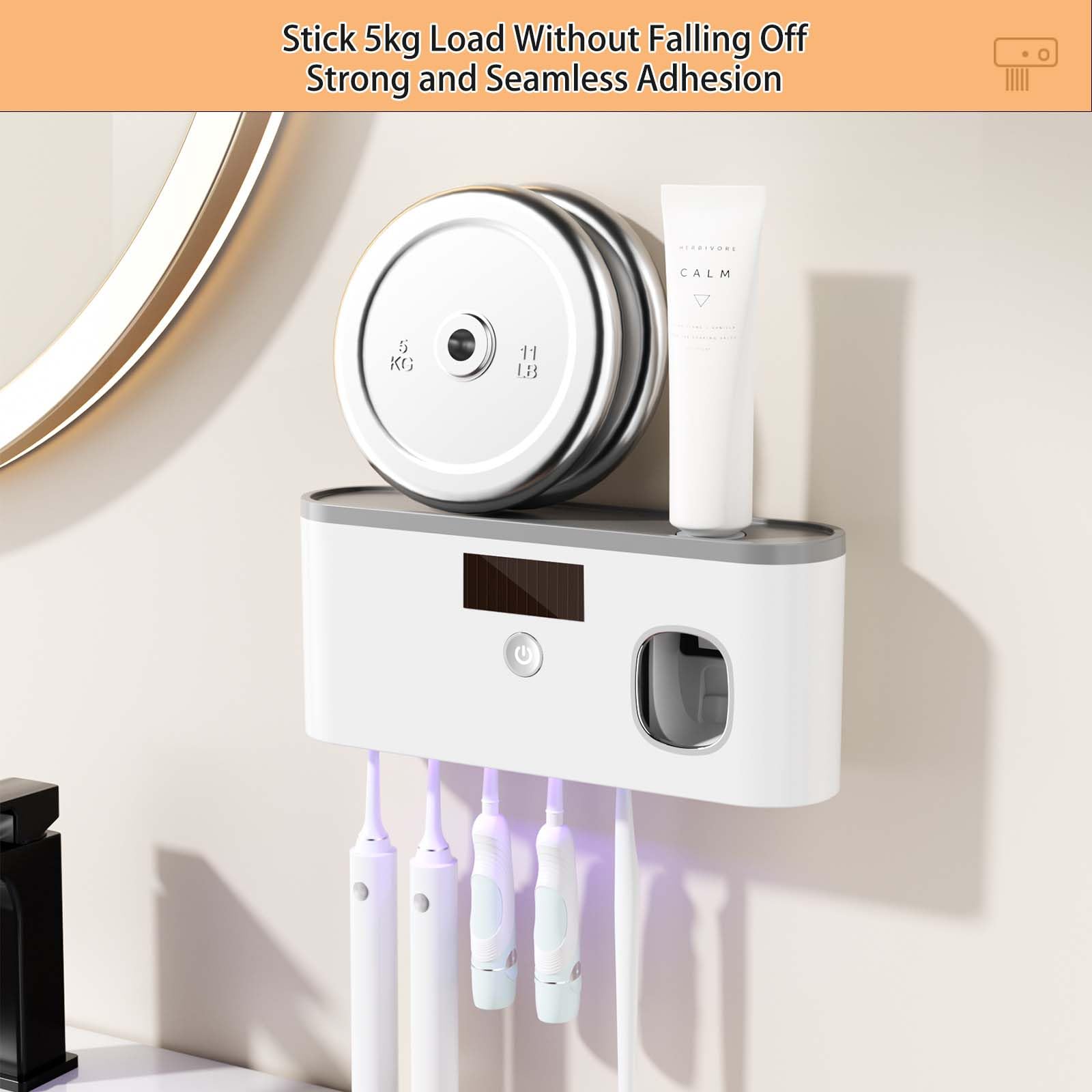 DNEXIMG family-friendly solution reduces bathroom countertop clutter.