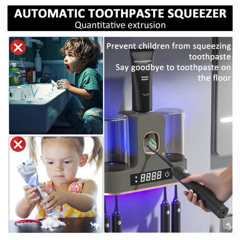 DNEXIMG two-cup system provides space-saving mouthwash and brush storage
