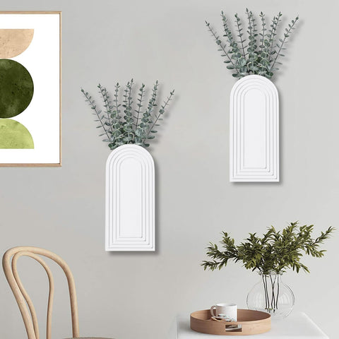 Dnnnii white wood wall vases brighten narrow spaces and walls