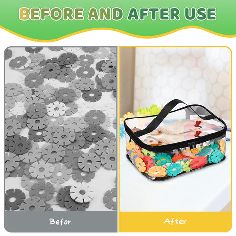 Dntorx clear toy storage bag shows contents with its see-through design.