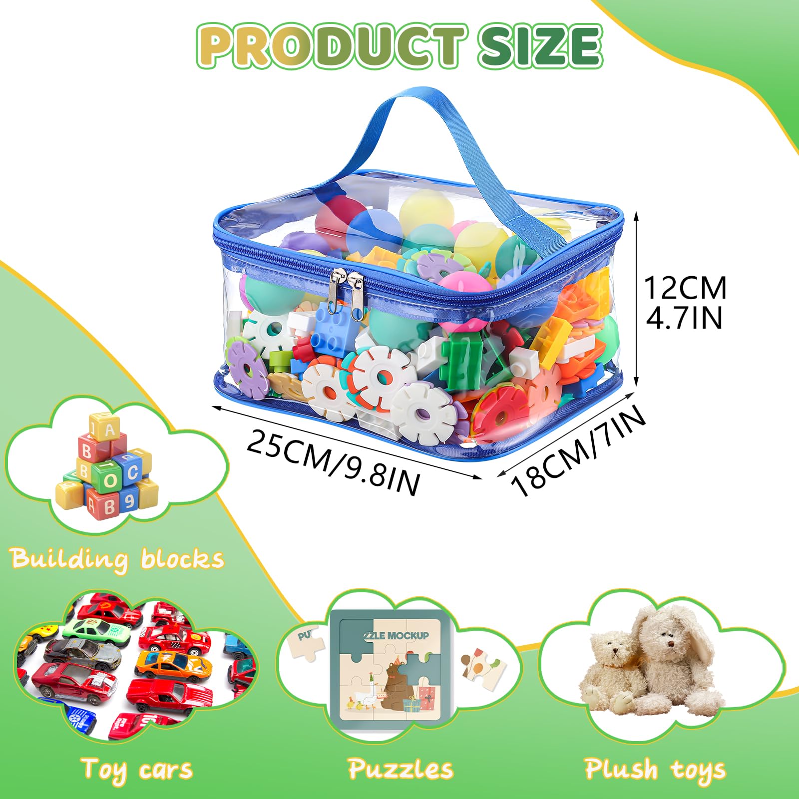 Dntorx clear PVC waterproof toy bags protecting contents from dust and moisture