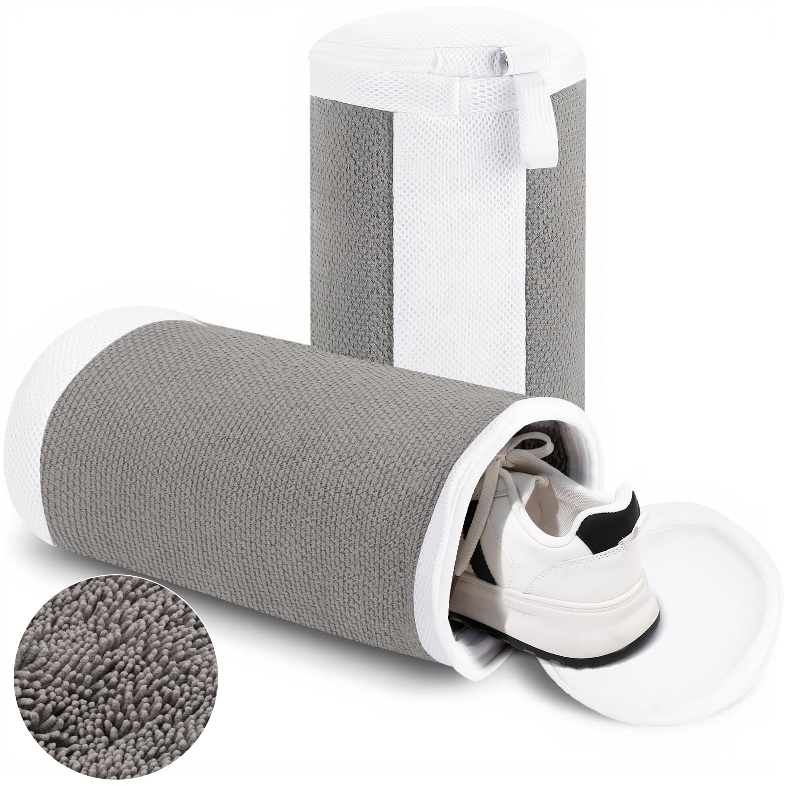 Dntorx shoe washing bag 360° wrap close-up for thorough sneaker cleaning
