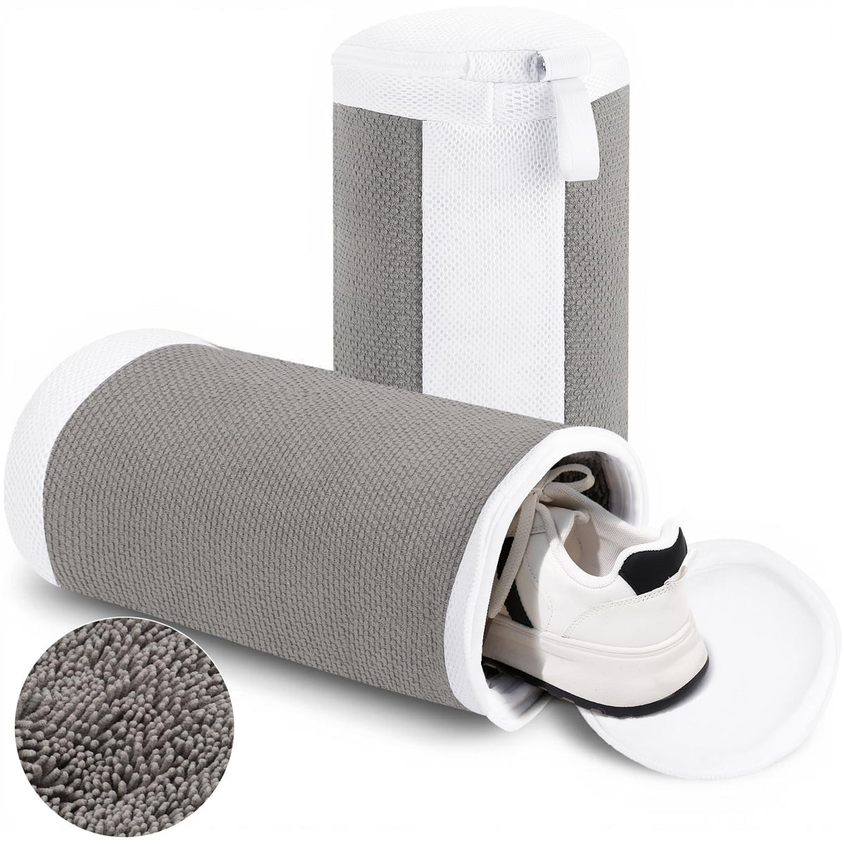 Dntorx shoe washing bag 360° wrap close-up for thorough sneaker cleaning
