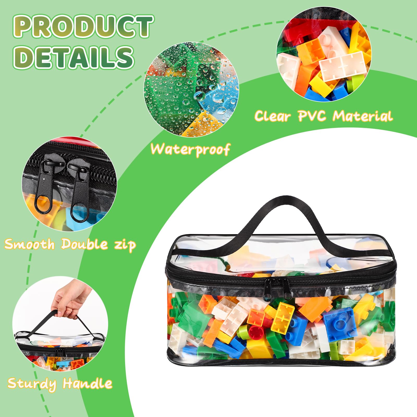 Dntorx transparent storage bags let kids spot toys fast.