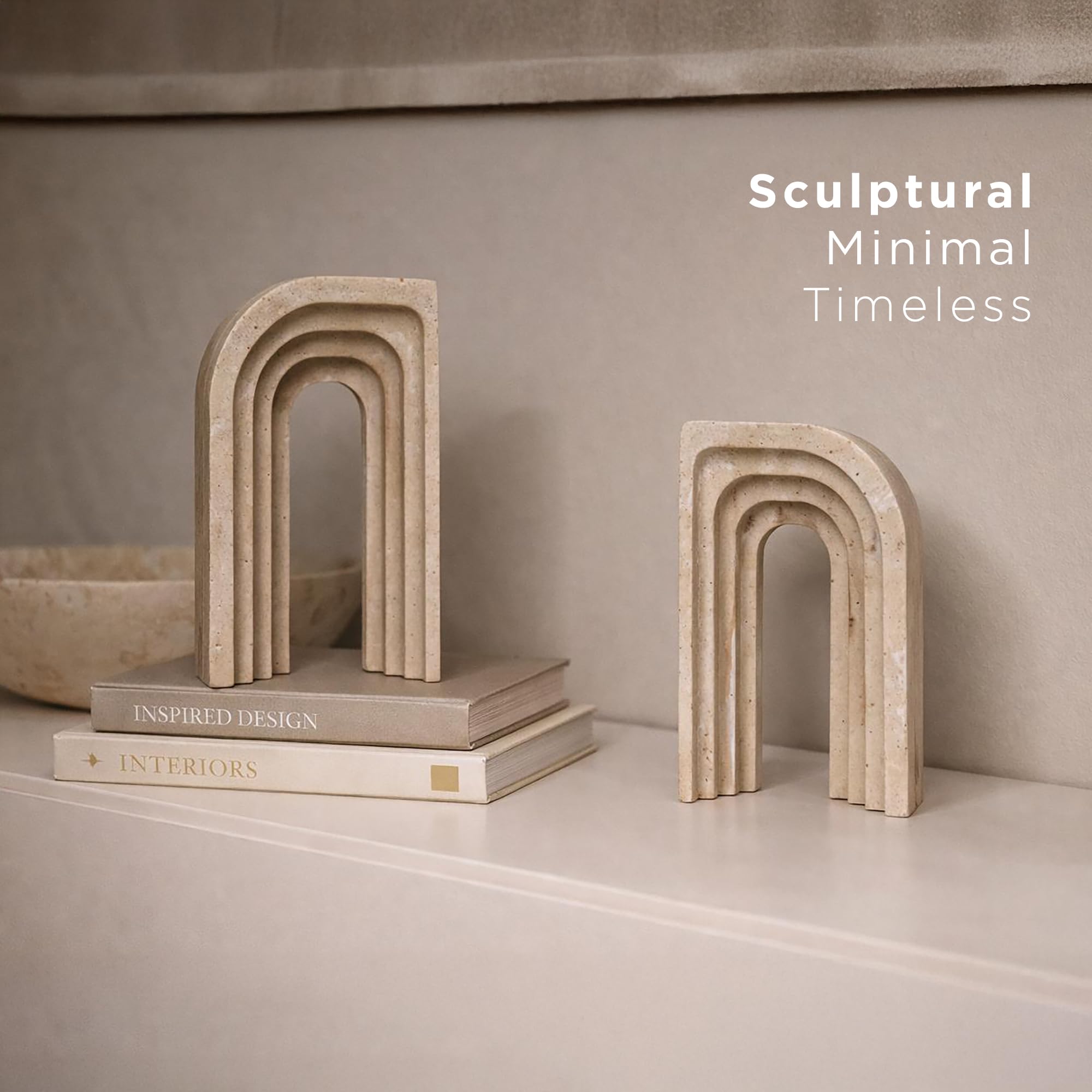 DOACREA bookends on shelf or desk keep heavy volumes upright and tidy