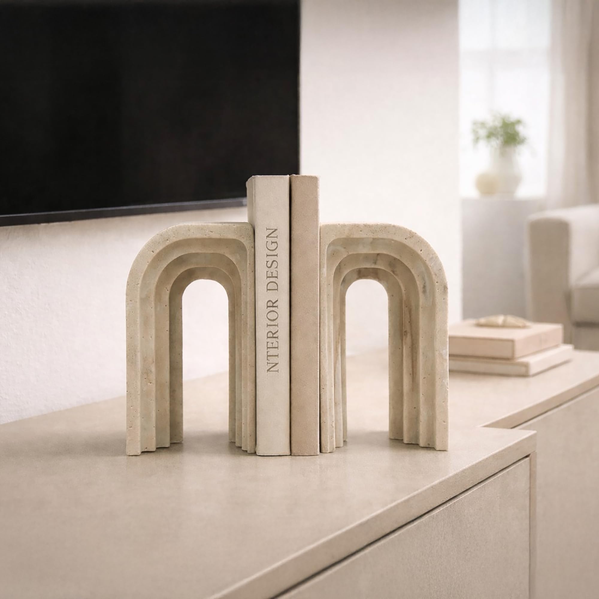 DOACREA decorative bookends arches design add architectural flair to shelves