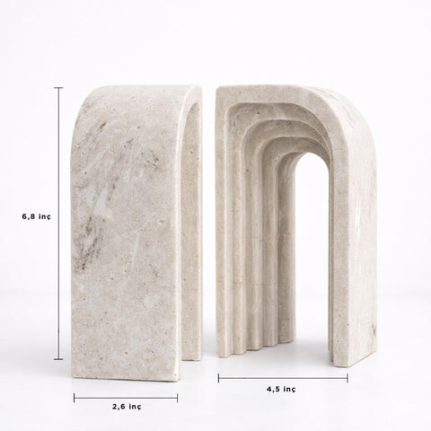 DOACREA handcrafted bookends with non-slip base protect surfaces and prevent sliding
