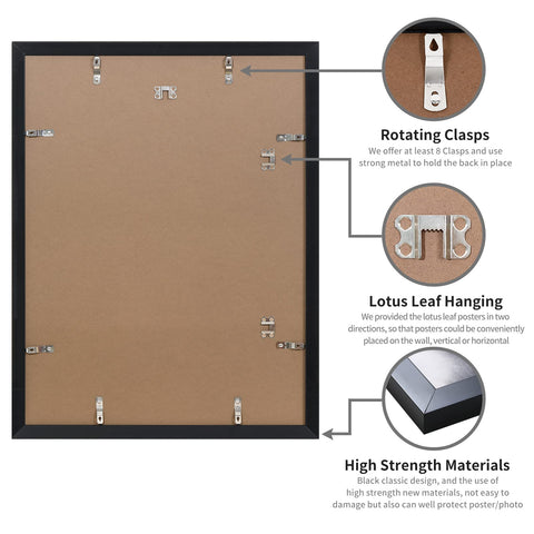DOAI ART 18x24 poster frame horizontal wall mount for living room display