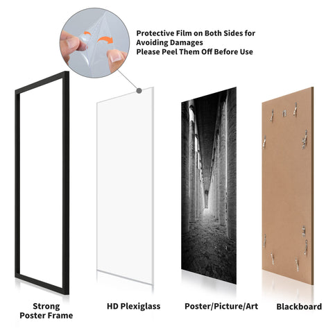DOAI ART 2-pack poster frames in use in home office