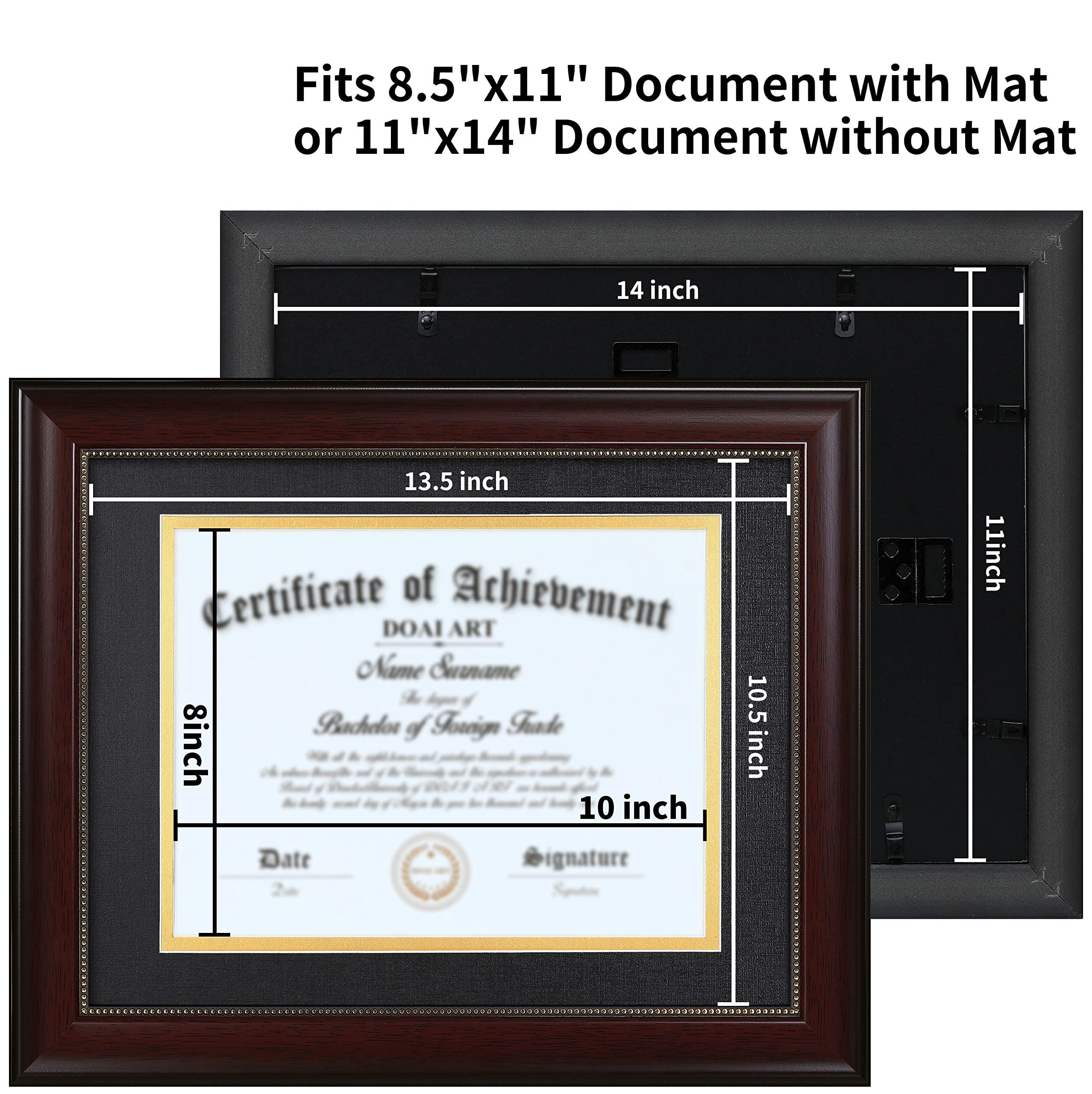DOAI ART gold beads hardware facilitates secure wall hanging and tabletop display.
