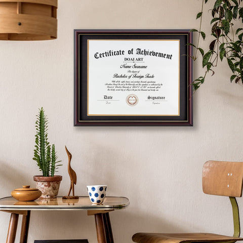 DOAI ART diploma frame plexiglass offers high-definition clarity and protection.