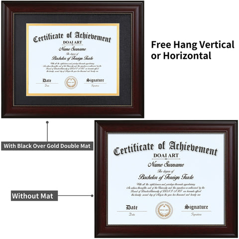 DOAI ART back with wall hanging hardware for vertical or horizontal mounting